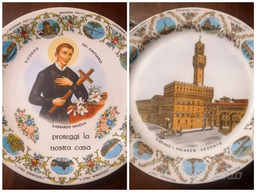 2 Piatti da Parete,in Ceramica di Scherzer Bavaria