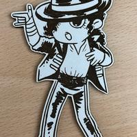 Calamita legno MICHAEL JACKSON new 10 Cm