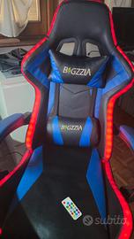 Sedia gaming Bigzzia con giochi luci led