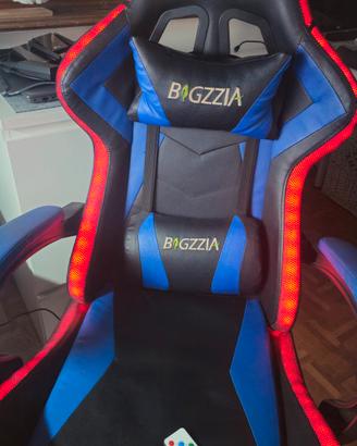 Sedia gaming Bigzzia con giochi luci led