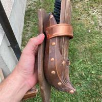 Spazzola pulisci scarpe vintage in legno