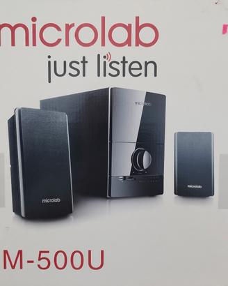 Microlab M-500U speaker casse 2.1 con subwoofer 