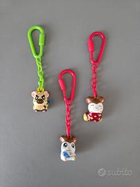 Lotto 3 Statuette Portachiavi Hamtaro Vintage 