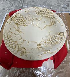 Fruttiera in ceramica decorata