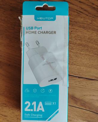 caricatore da parete NEWTOP con porta USB.