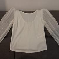 Maglia con maniche chiffon di Naf Naf,