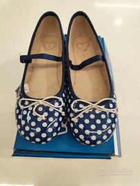 Ballerina Mayoral Taglia 29 COLRE blu a pois NUOVA
