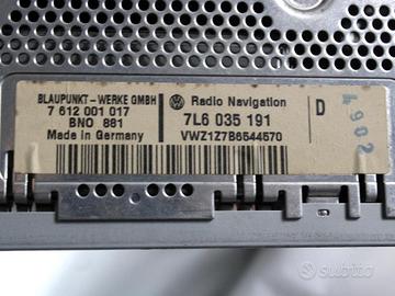 7L6035191 AUTORADIO CON SISTEMA DI NAVIGAZIONE SAT