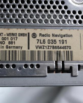7L6035191 AUTORADIO CON SISTEMA DI NAVIGAZIONE SAT