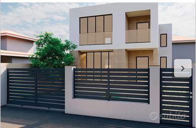 Cancello pedonale cancellata e cancello grande