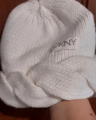 Berretto donna bianco panna DKNY taglia 54