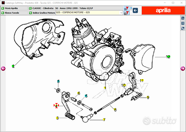 -Leva cambio Aprilia Classic 50 AP8232645