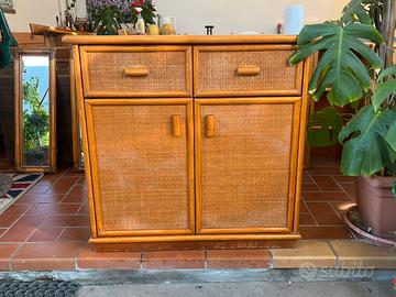 Mobiletto vintage in bambù - anni ‘70
