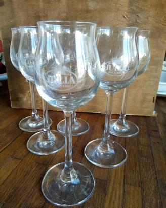 servizio vintage 6 calici grappa Julia 