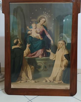 Quadro Madonna di Pompei restaurato 