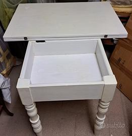 tavolo apribile laccato shabby 