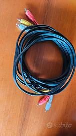 cavo audio video rca hama 3x3 5 metri