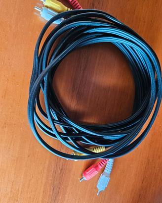 cavo audio video rca hama 3x3 5 metri