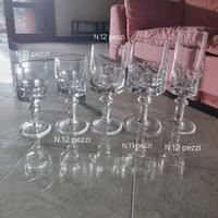 Servizio bicchieri in cristallo