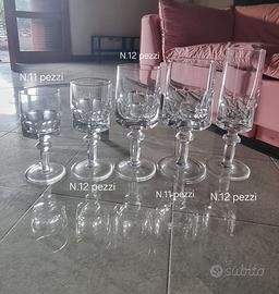 Servizio bicchieri in cristallo