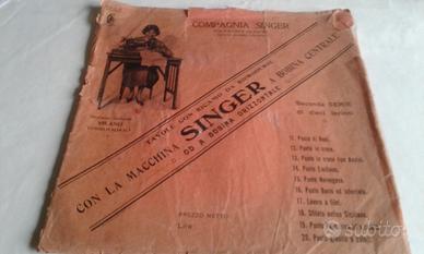 10 Tavole con ricamo per macchina Singer(anni '40)