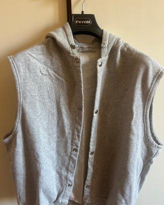 Felpa smanicata North Sails grigia con cappuccio