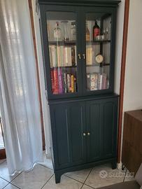 Set libreria e vetrina Lommarp Ikea verde blu