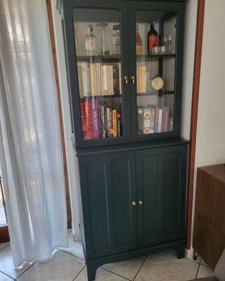 Set libreria e vetrina Lommarp Ikea verde blu
