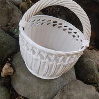 Vaso in CERAMICA BIANCA a CESTINO