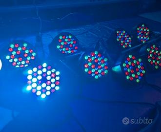 Coppia Par LED 36 Watt RGB slim con telecomando