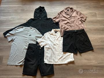 Lotto di vestiti Zara, H&M, Nike, HUF