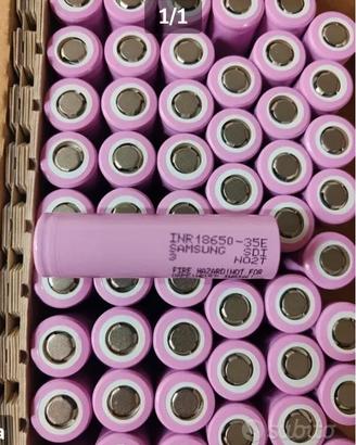 100 pezzi batteria litio Samsung 18650 35E 3500mah