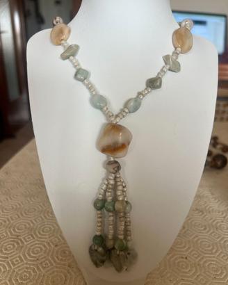 bellisima colana materiale marino vintage lunga