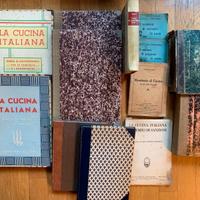 Piccola biblioteca di vecchi libri di cucina