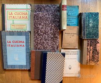 Piccola biblioteca di vecchi libri di cucina