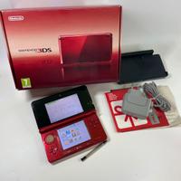 nintendo 3ds rosso con scatola