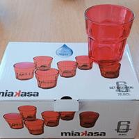 Bicchieri per acqua rossi