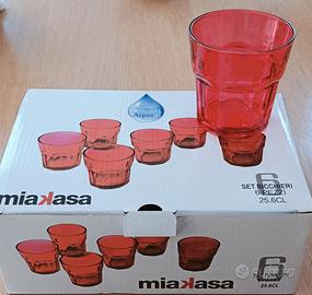 Bicchieri per acqua rossi