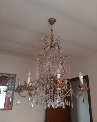 Lampadario a gocce cristallo
