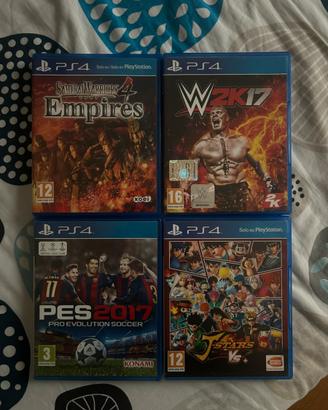 Lotto 4 Giochi PS4 (Samurai Warriors, J-Stars)