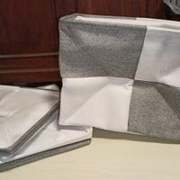 Set 3 ceste pieghevoli con manici 40x30x30 cm