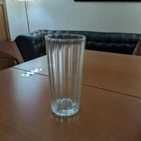 Set da 6 bicchieri alti in vetro righe verticali