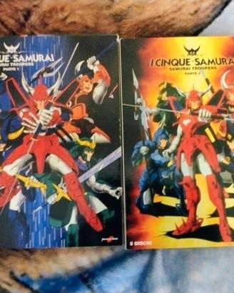DVD Box 1 e 2 I Cinque Samurai come nuovi 