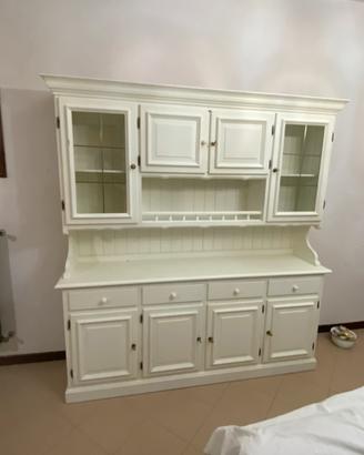 Credenza cristalliera bianca