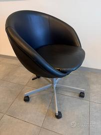 Sedia poltrona girevole nera
