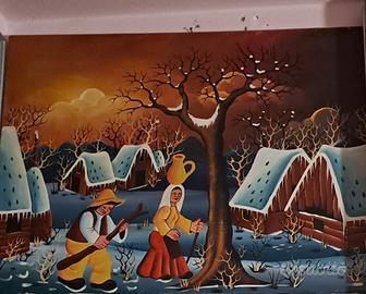 quadro Naif, pittrice croata Jasminka Stipetic 