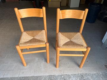 2 sedie in legno