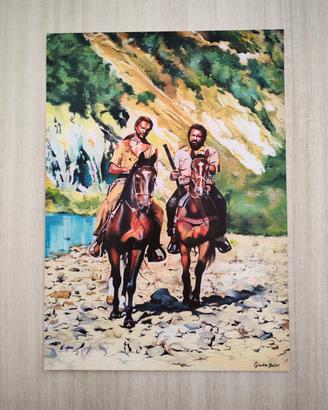 Stampa al laser Bud Spencer Terence Hill, 25*35 cm