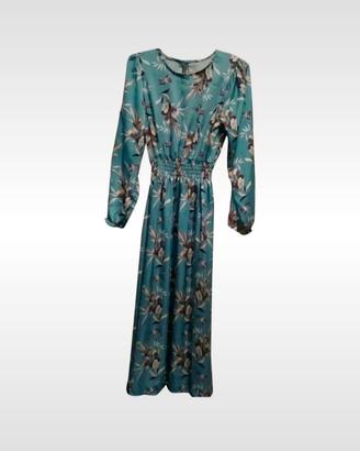 vestito lungo donna fantasia floreale 