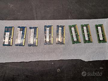 Varie ram per Notebook da 4 gb